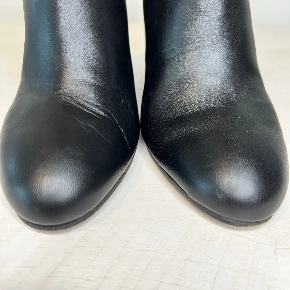 Vince Ingrid Black Leather Slingback Ankle Bootie